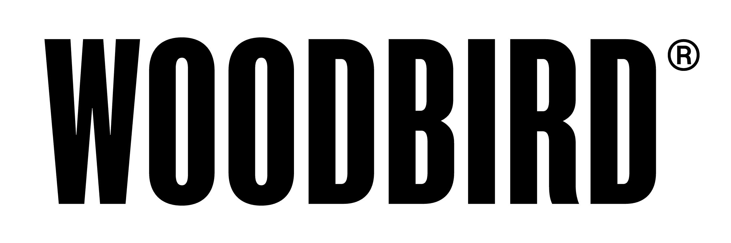 Woodbird logo black on white transparent 2